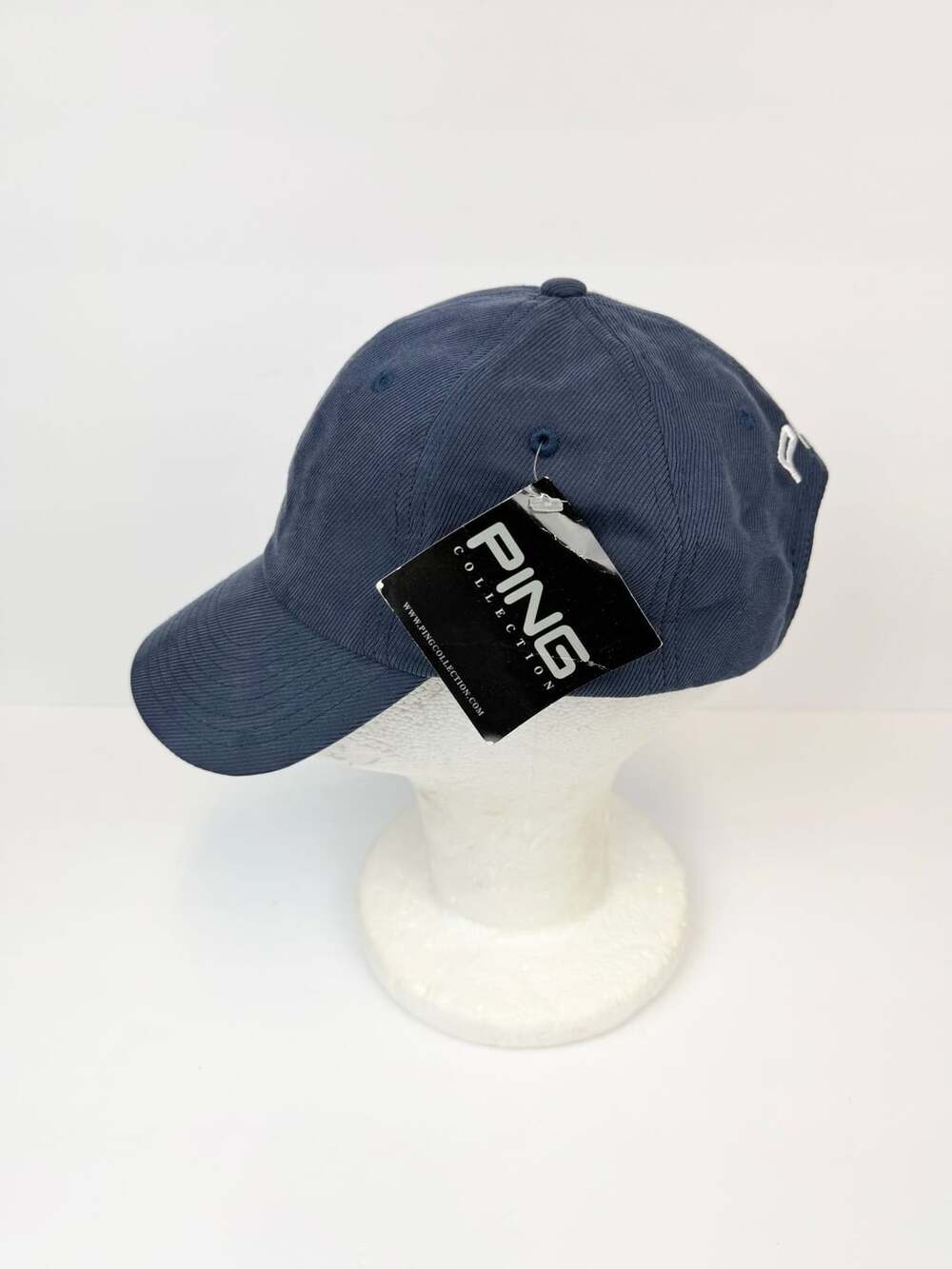 Ping Collection Blue Corduroy Strapback Golf Hat Cap NWT